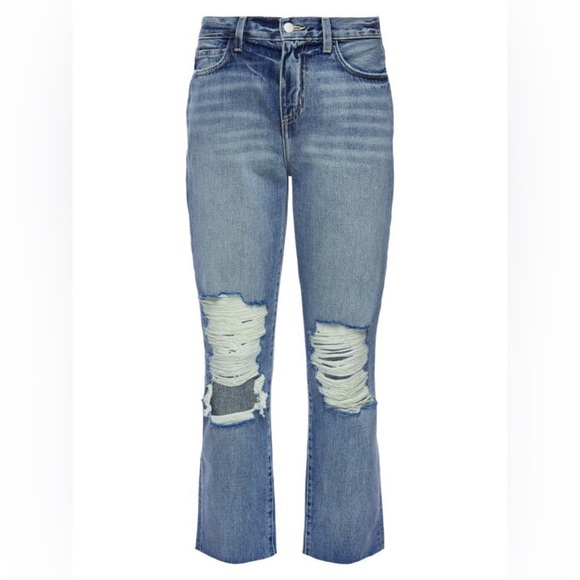 L'AGENCE Adele High-Rise Cropped Stovepipe Jeans Sz 26 - Picture 5 of 10